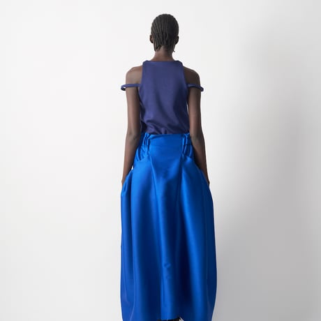 LE-S06／LIMITED EDITION／Silk Wool Twill Long Skirt／2COLORS