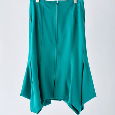DK29-CS03-S06／40/1 Strong Twist SZ Soft Stretch Ponte Zip Skirt／2COLORS