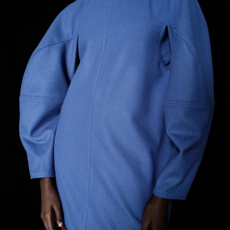LE-O02／Limited Edition Super 120’s Wool Melton Minimal Line Dress／2COLORS