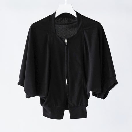 DK29-CS02-H02／Triacetate Cool Ponte Zip Bolero／2COLORS