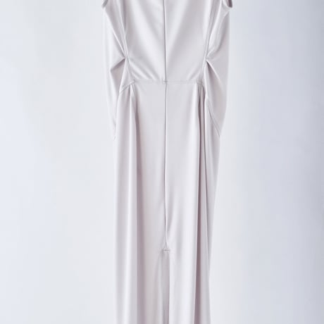 DK29-CS02-O01／Triacetate Cool Ponte Draped Dress／2COLORS