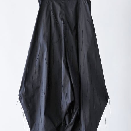 DK29-08-P05／Whisper Flow Cut Jacquard Volume Pants／2COLORS