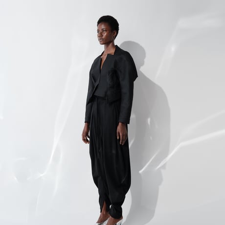 DK29-CS04-P01／Gentle Milano Rib Curved Silhouette Pants／2COLORS