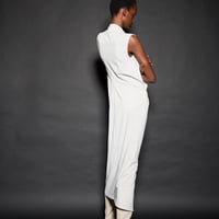 DV-055／COOLISM Hard Twisted Jersey Draped Long Dress／2COLORS