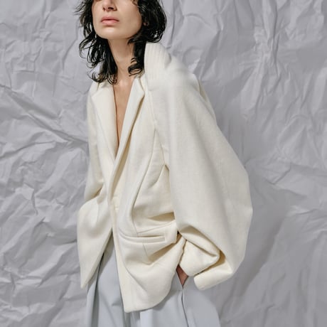 DK28-CS03-C04／Double-Faced Shaggy Wool Middle Length Jacket／2COLORS