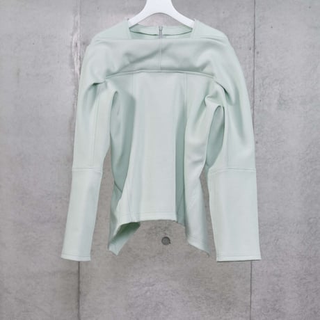 DK30-CS03-B02／Technorama Double-Knit Paneled Form Blouse／2COLORS