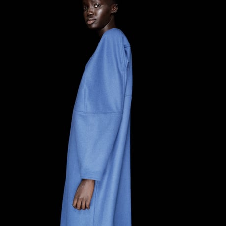 LE-O02／Limited Edition Super 120’s Wool Melton Minimal Line Dress／2COLORS