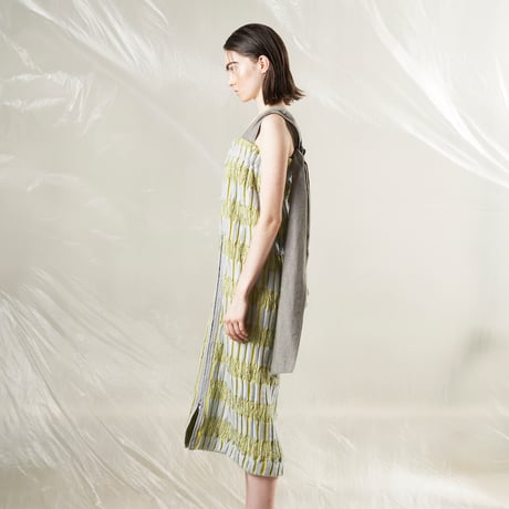 DK27-CS05-O06／High-Twist Double Jacquard Dress／2COLORS