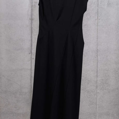 DK30-CS01-D03／MANTECO Recycled Cotton Milano Rib Asymmetrical Dress／3COLORS