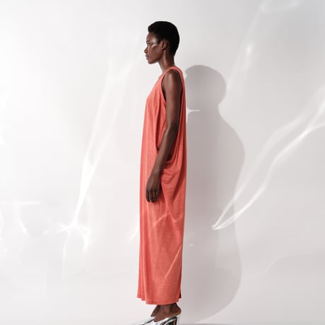 DV-060／“BASICS” 100% Linen Jersey Tank Long Dress／4COLORS