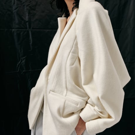 DK28-CS03-C04／Double-Faced Shaggy Wool Middle Length Jacket／2COLORS