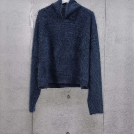 DK30-K01-T03／100% Cashmere Long-Hair Knit High-neck Top／2COLORS
