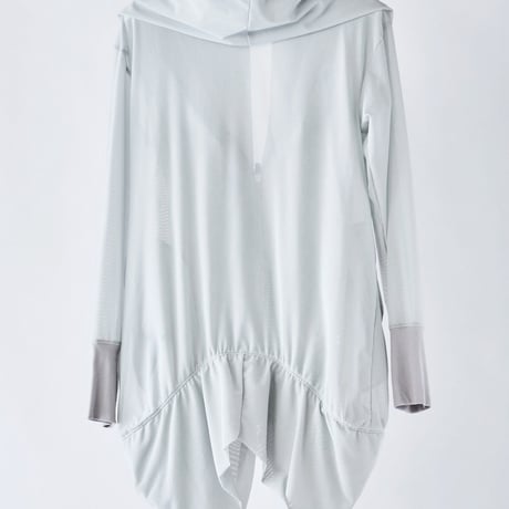 DK29-CS05-H03／Nylon Power Net Double-Zip Cardigan／2COLORS