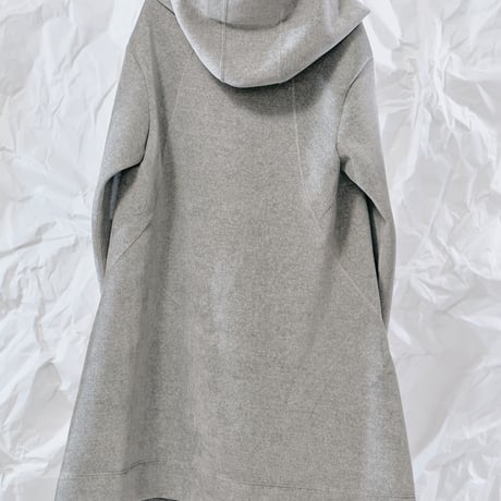 DK28-CS04-C02／Velour Bonding Hooded Coat／2COLORS
