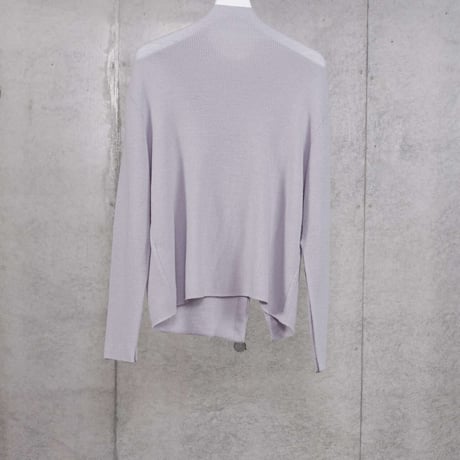 DK30-K02-T05／Wool High-Gauge Knit Asymmetrical Button Top／3COLORS