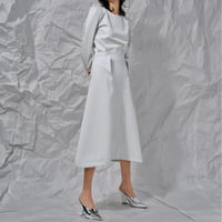 DK28-CS02-S03／Camellia Resilient Ponte Flared Skirt／2COLORS