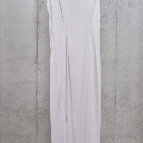 DK30-CS02-D08／100d PLA Smooth Front-draped Dress／2COLORS