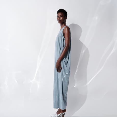DV-060／“BASICS” 100% Linen Jersey Tank Long Dress／4COLORS