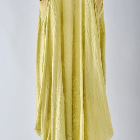 DK29-04-O10／Shadow Wave Jacquard Sleeveless Dress／2COLORS