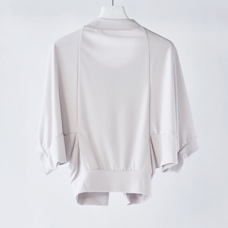DK29-CS02-H02／Triacetate Cool Ponte Zip Bolero／