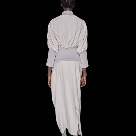 DK30-02-B04／Viscose/Cotton Amundsen Twill Washer Finish Pintuck Blouse／2COLORS