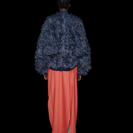 DK30-SP01-J02／Multicolor Cut Jacquard Bomber Jacket／1COLOR