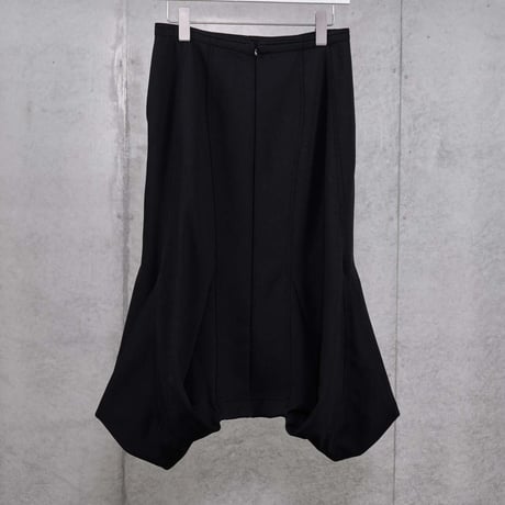 DK30-CS03-S07／Technorama Double-Knit Flared Curve Skirt／2COLORS