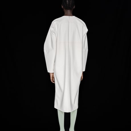 LE-O02／Limited Edition Super 120’s Wool Melton Minimal Line Dress／2COLORS