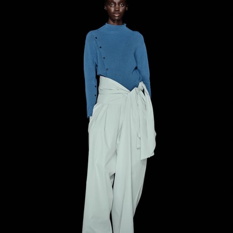 DK30-03-P04／80/2 GV Stretch Chambray Wide-leg Pants／2COLORS