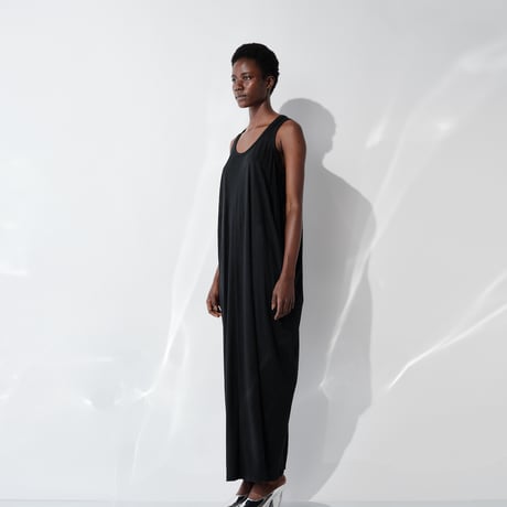 DV-060／“BASICS” 100% Linen Jersey Tank Long Dress／4COLORS