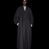 DK30-03-C05／80/2 GV Stretch Chambray Voluminous Long Coat／2COLORS