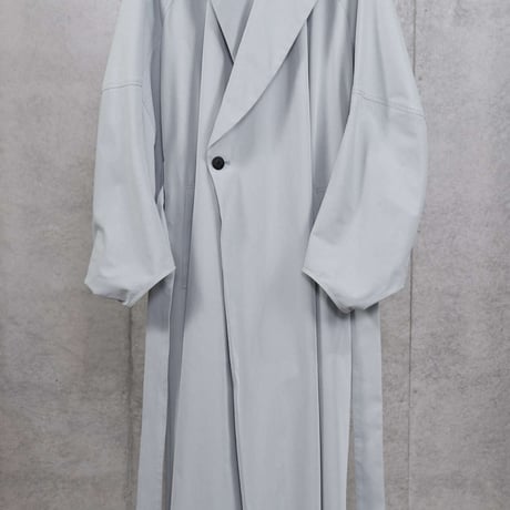 DK30-03-C05／80/2 GV Stretch Chambray Voluminous Long Coat／2COLORS