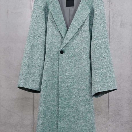 DK30-07-C07／Grain Bright Jacquard Raglan Sleeve Coat／2COLORS