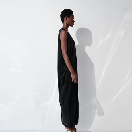 DV-060／“BASICS” 100% Linen Jersey Tank Long Dress／4COLORS