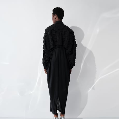 DK29-SP01-J01／Fragment Veil Cloth Bomber Jacket／1COLOR