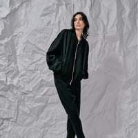 DK28-08-J03／Wool Twill Double Cloth Long Sleeve Bomber Jacket／2COLORS