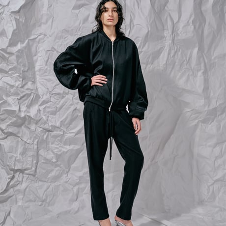 DK28-08-J03／Wool Twill Double Cloth Long Sleeve Bomber Jacket／2COLORS