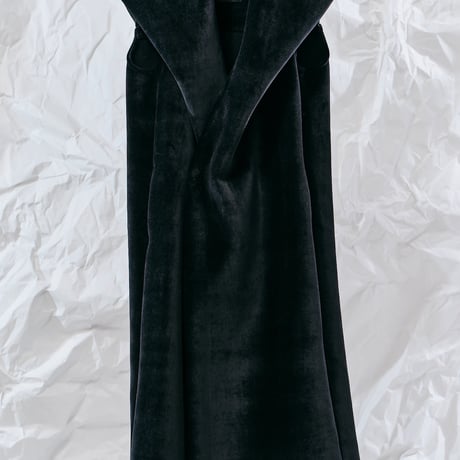 DK28-CS04-V01／Velour Bonding I-line Gilet／2COLORS