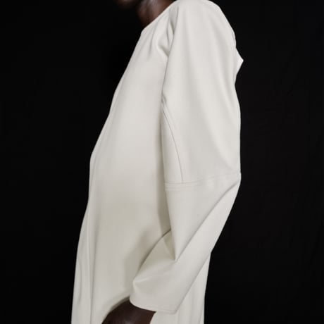 LE-O02／Limited Edition Super 120’s Wool Melton Minimal Line Dress／2COLORS