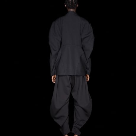 DK30-08-J03／Fine Wool Calze Twill Round Silhouette Jacket／2COLORS