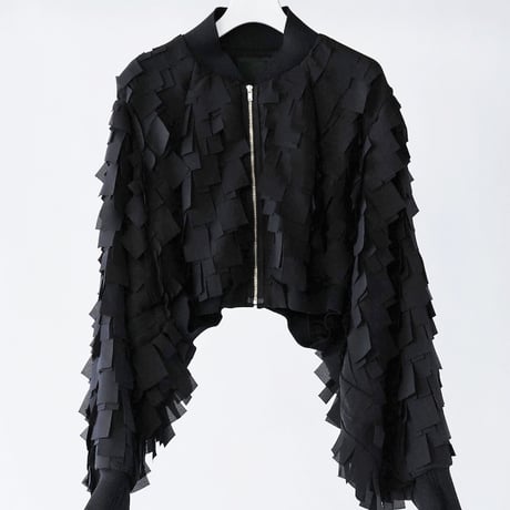 DK29-SP01-J01／Fragment Veil Cloth Bomber Jacket／1COLOR