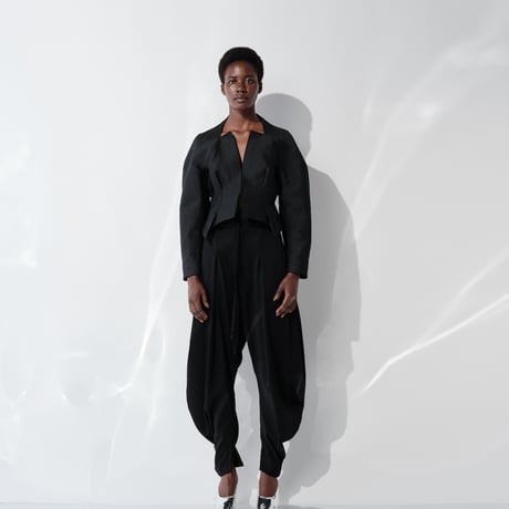 DK29-CS04-P01／Gentle Milano Rib Curved Silhouette Pants／2COLORS