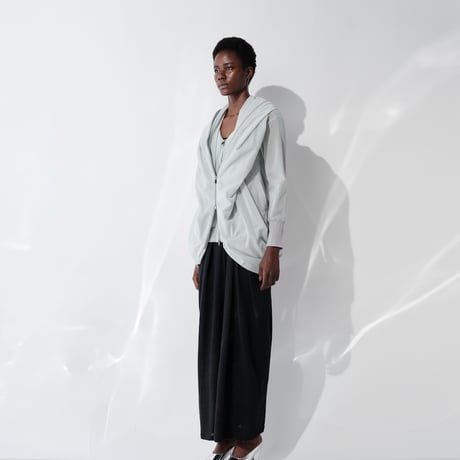 DK29-CS05-H03／Nylon Power Net Double-Zip Cardigan／2COLORS