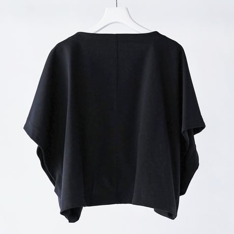 DK29-CS03-T05／40/1 Strong Twist SZ Soft Stretch Ponte Short Top／2COLORS