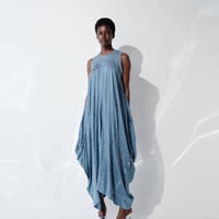 DK29-04-O10／Shadow Wave Jacquard Sleeveless Dress／2COLORS