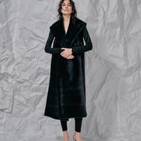 DK28-CS04-V01／Velour Bonding I-line Gilet／2COLORS