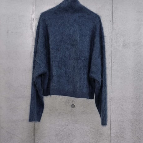 DK30-K01-T03／100% Cashmere Long-Hair Knit High-neck Top／2COLORS
