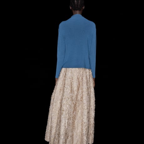 DK30-SP02-S05／Ry/Ny/C Cut Jacquard High-waisted Long Skirt／2COLORS