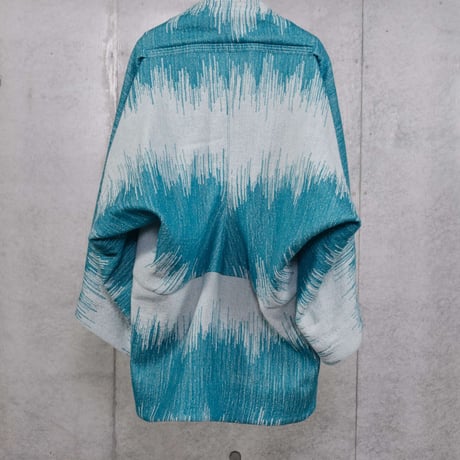 DK30-10-C06／Shadow Drip Wool Needle Punch Kimono-sleeve Coat／2COLORS