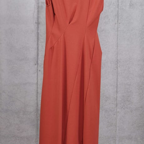 DK30-CS01-D03／MANTECO Recycled Cotton Milano Rib Asymmetrical Dress／3COLORS
